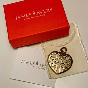 James Avery Retired large bronze regal heart pendant